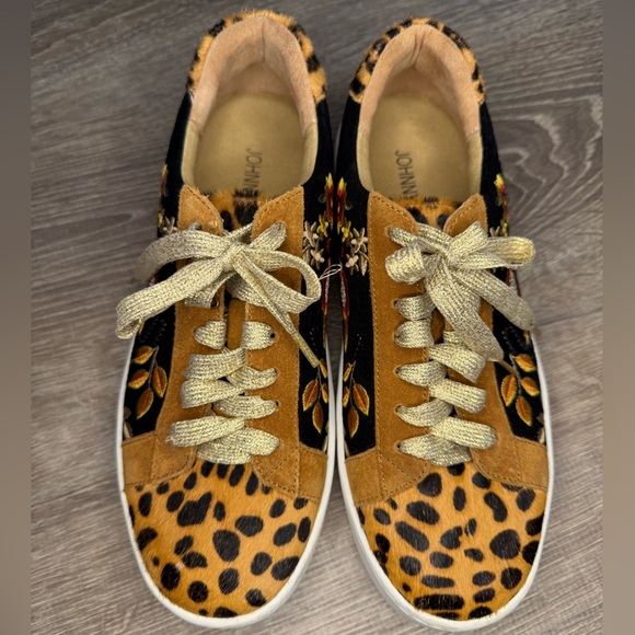 Johnny Was Acacia Leopard Sneakers Size 6 - Picture 2 of 11